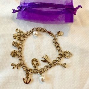 Gold Tone Charm Bracelet